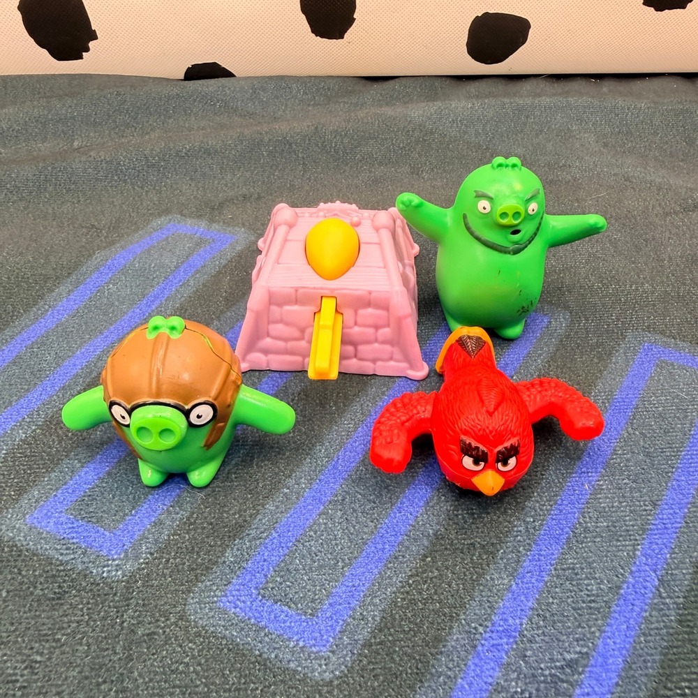 McDonalds Angry Birds Movie Happy Meal Toys Lot Red Pilot Pig Leonard Launcher